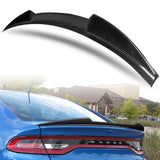 V-Style Rear Trunk Lip Duckbill Spoiler Wing For 2013-2016 Dodge Dart Sedan -Real Carbon Fiber