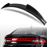 V-Style Rear Trunk Lip Duckbill Spoiler Wing For 2013-2016 Dodge Dart Sedan -Real Carbon Fiber