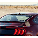 Real Carbon Fiber Rear Roof Vortex Generator Spoiler Wing For 2015-2023 Ford Mustang Coupe -Shark Fin Style