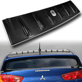 Real Carbon Fiber Rear Roof Vortex Generator Spoiler Wing For 2008-2015 Mitsubishi Lancer Evolution 10 W/Antenna Base -Shark Fin Style