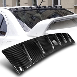 Real Carbon Fiber Rear Roof Vortex Generator Spoiler Wing For 2008-2015 Mitsubishi Lancer Evolution 10 W/Antenna Base -Shark Fin Style