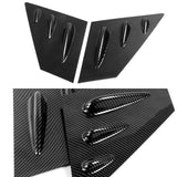 For 2015 - 2021 Subaru WRX STI 4-DR/Sedan ABS Side Window Louvers Scoop Sun Shade Covers Vent -Carbon Fiber Look