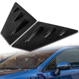 For 2015 - 2021 Subaru WRX STI 4-DR/Sedan ABS Side Window Louvers Scoop Sun Shade Covers Vent -Carbon Fiber Look