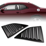 For 2008 - 2023 Dodge Challenger ABS Side Window Louvers Scoop Sun Shade Covers Vent -Black