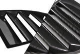 For 2008 - 2023 Dodge Challenger ABS Side Window Louvers Scoop Sun Shade Covers Vent -Carbon Fiber Look