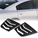 For 2011 - 2021 Dodge Charger ABS Side Window Louvers Scoop Sun Shade Covers Vent -Black