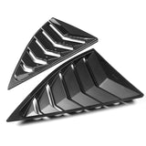 For 2010 - 2015 Chevrolet Camaro ABS Side Window Louvers Scoop Sun Shade Covers Vent -Carbon Fiber Look