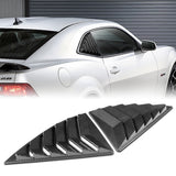 For 2010 - 2015 Chevrolet Camaro ABS Side Window Louvers Scoop Sun Shade Covers Vent -Carbon Fiber Look