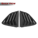 For 2017 - 2024 Mazda MX-5 Miata ABS Side Window Louvers Scoop Sun Shade Covers Vent -Black