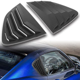 For 2017 - 2024 Mazda MX-5 Miata ABS Side Window Louvers Scoop Sun Shade Covers Vent -Black