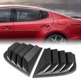 For 2018 - 2023 Kia Stinger ABS Side Window Louvers Scoop Sun Shade Covers Vent -Carbon Fiber Look