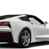 For 2014 - 2019 Chevrolet Corvette C7 ABS Side Window Louvers Scoop Sun Shade Covers Vent -Black