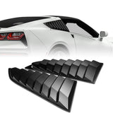 For 2014 - 2019 Chevrolet Corvette C7 ABS Side Window Louvers Scoop Sun Shade Covers Vent -Black