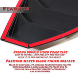 For 2009 - 2020 Nissan 370Z ABS Side Window Louvers Scoop Sun Shade Covers Vent -Black