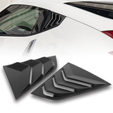 For 2009 - 2020 Nissan 370Z ABS Side Window Louvers Scoop Sun Shade Covers Vent -Black