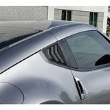 For 2009 - 2020 Nissan 370Z ABS Side Window Louvers Scoop Sun Shade Covers Vent -Black