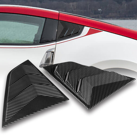 For 2009 - 2020 Nissan 370Z ABS Side Window Louvers Scoop Sun Shade Covers Vent -Carbon Fiber Look