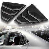 For 2022 - 2024 Subaru WRX 4-DR/Sedan ABS Side Window Louvers Scoop Sun Shade Covers Vent -Carbon Fiber Look