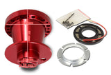 For 1992 - 1996 Honda Prelude Steering Wheel 6-Bolt HUB Adapter -Red T-6061 Aluminum