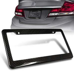 Real Carbon Fiber Type-2 Universal License 2 Holes Plate Frame Cover USA/CAN -1 PCS