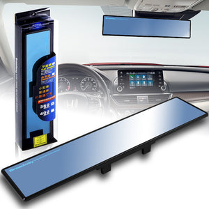 Broadway 360MM Wide Universal Interior Clip On Largest Visibility Panoramic Rear View Mirror -Blue Tint Flat