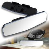 W-Power 270mm Wide Universal Interior Clip On Largest Visibility Panoramic Rear View Mirror -Clear Tint Flat