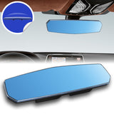 W-Power 270mm Wide Universal Interior Clip On Largest Visibility Panoramic Rear View Mirror -Blue Tint Convex