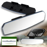 W-Power 270mm Wide Universal Interior Clip On Largest Visibility Panoramic Rear View Mirror -Clear Tint Convex