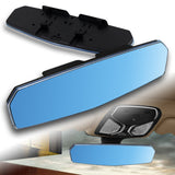 W-Power 300mm Wide Universal Interior Clip On Largest Visibility Panoramic Rear View Mirror -Blue Tint Flat