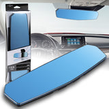 W-Power 300mm Wide Universal Interior Clip On Largest Visibility Panoramic Rear View Mirror -Blue Tint Flat