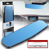 W-Power 300mm Wide Universal Interior Clip On Largest Visibility Panoramic Rear View Mirror -Blue Tint Convex