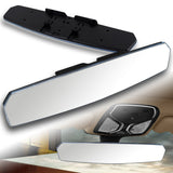 W-Power 400mm Wide Universal Interior Clip On Largest Visibility Panoramic Rear View Mirror -Clear Tint Flat