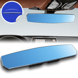 W-Power 400mm Wide Universal Interior Clip On Largest Visibility Panoramic Rear View Mirror -Blue Tint Convex