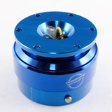 NRG Blue Aluminum Ball Lock 6-Bolt Steering Wheel Gen 2.0 Quick Release Adapter -SRK-200BL