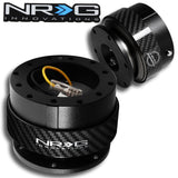 NRG Black / Carbon Ring Race 6-Bolt Steering Wheel Gen 2.0 Quick Release Adapter -SRK-200CF