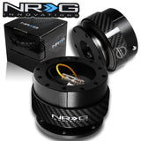 NRG Black / Carbon Ring Race 6-Bolt Steering Wheel Gen 2.0 Quick Release Adapter -SRK-200CF