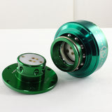 NRG Green Ball Lock Aluminum 6-Bolt Steering Wheel Gen 2.0 Quick Release Adapter -SRK-200GN