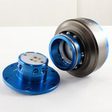 NRG Gunmetal / Blue Ball Lock 6-Bolt Steering Wheel Gen 2.0 Quick Release Adapter -SRK-200NB