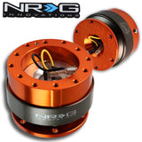 NRG Orange Ball Lock Aluminum 6-Bolt Steering Wheel Gen 2.0 Quick Release Adapter -SRK-200OR