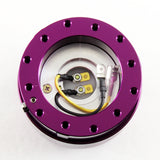 NRG Purple Ball Lock Aluminum 6-Bolt Steering Wheel Gen 2.0 Quick Release Adapter -SRK-200PP