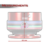 NRG Red Aluminum Ball Lock 6-Bolt Steering Wheel Gen 2.0 Quick Release Adapter -SRK-200RD-MEXICALI