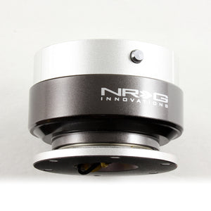 NRG Gunmetal / Silver Ball Lock 6-Bolt Steering Wheel Gen 2.0 Quick Release Adapter -SRK-200SL