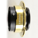 NRG Black / Gold Ball Lock 6-Bolt Steering Wheel Gen 2.5 Quick Release Adapter -SRK-250BK-CG