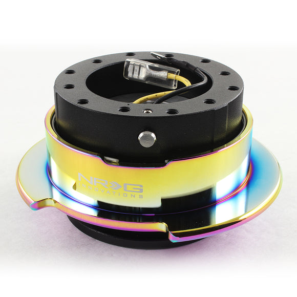 NRG Neo Chrome Ball Lock 6-Bolt Steering Wheel Gen 2.5 Quick Release Adapter -SRK-250BK-MC