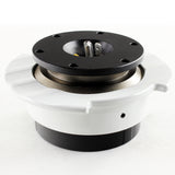 NRG Black / White Ball Lock 6-Bolt Steering Wheel Gen 2.5 Quick Release Adapter -SRK-250BK-WH