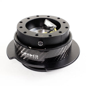 NRG Black / Carbon Ball Lock 6-Bolt Steering Wheel Gen 2.5 Quick Release Adapter -SRK-250CF