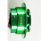 NRG Green Ball Lock Aluminum 6-Bolt Steering Wheel Gen 2.5 Quick Release Adapter -SRK-250GN