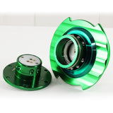 NRG Green Ball Lock Aluminum 6-Bolt Steering Wheel Gen 2.5 Quick Release Adapter -SRK-250GN