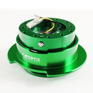 NRG Green Ball Lock Aluminum 6-Bolt Steering Wheel Gen 2.5 Quick Release Adapter -SRK-250GN