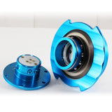 NRG Neon Blue Ball Lock Aluminum 6-Bolt Steering Wheel Gen 2.5 Quick Release Adapter -SRK-250NB